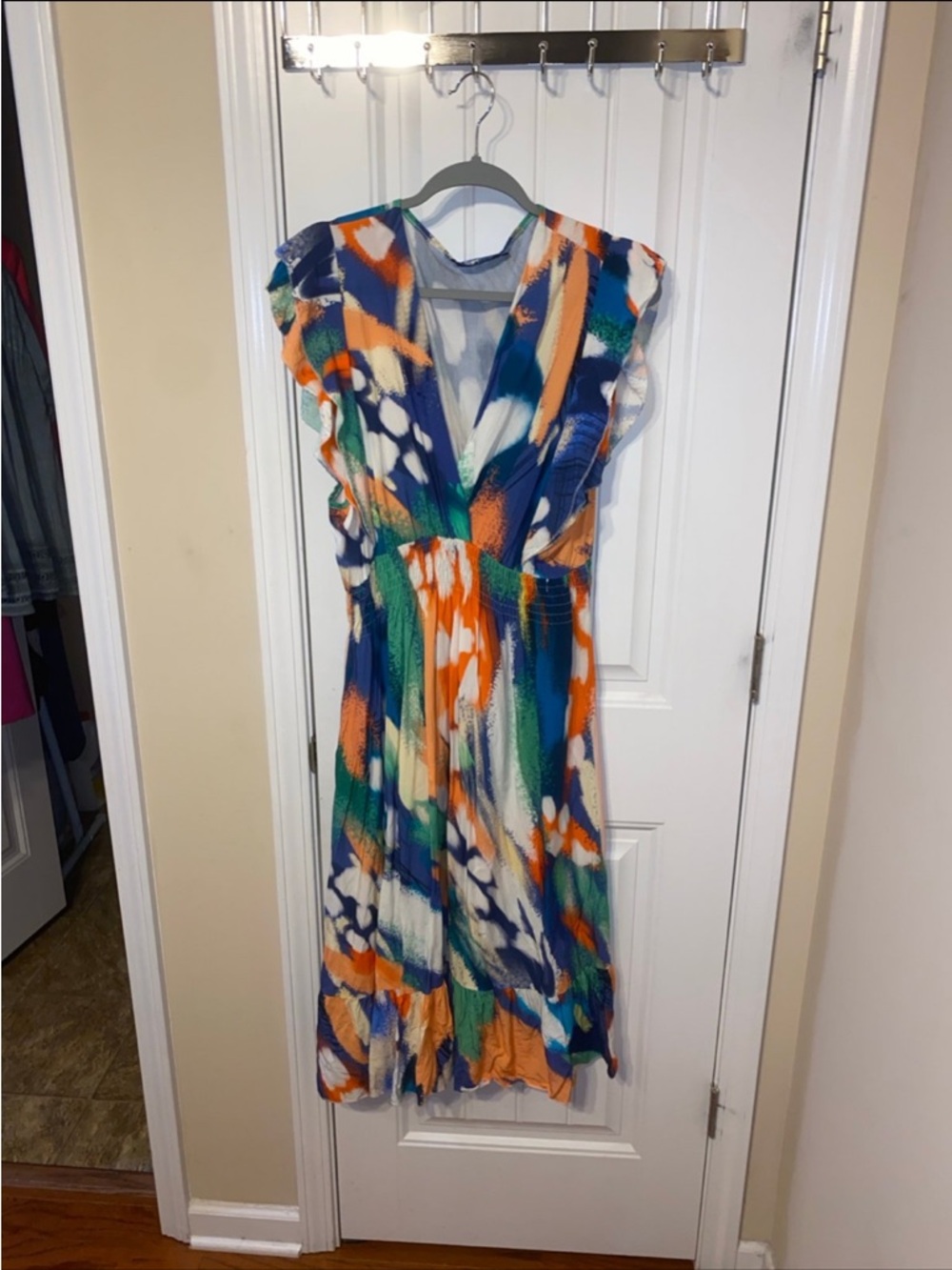 NWOT Umgee Blue Multi-Color Printed Maxi Dress XL